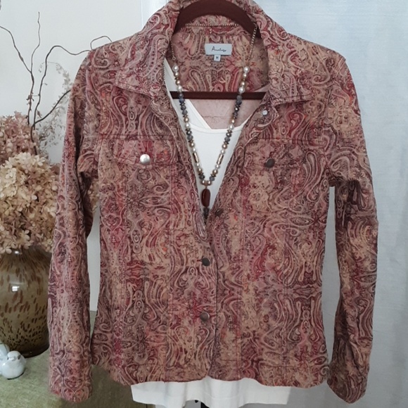 Analogy Jackets & Blazers - ⬇️Analogy Print Jean Jacket with spandex